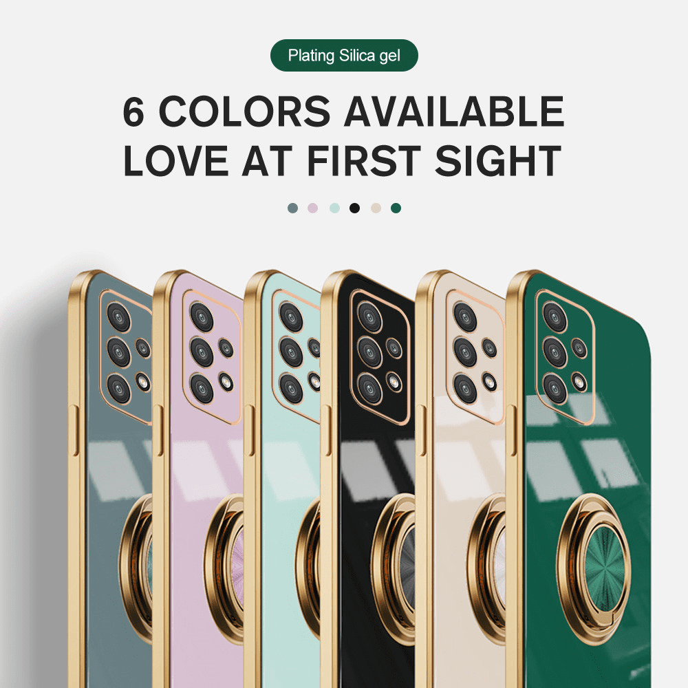 Luxury Premium Electroplated Gold Plated Case Cover and 3D Glass Protector For Samsung A13