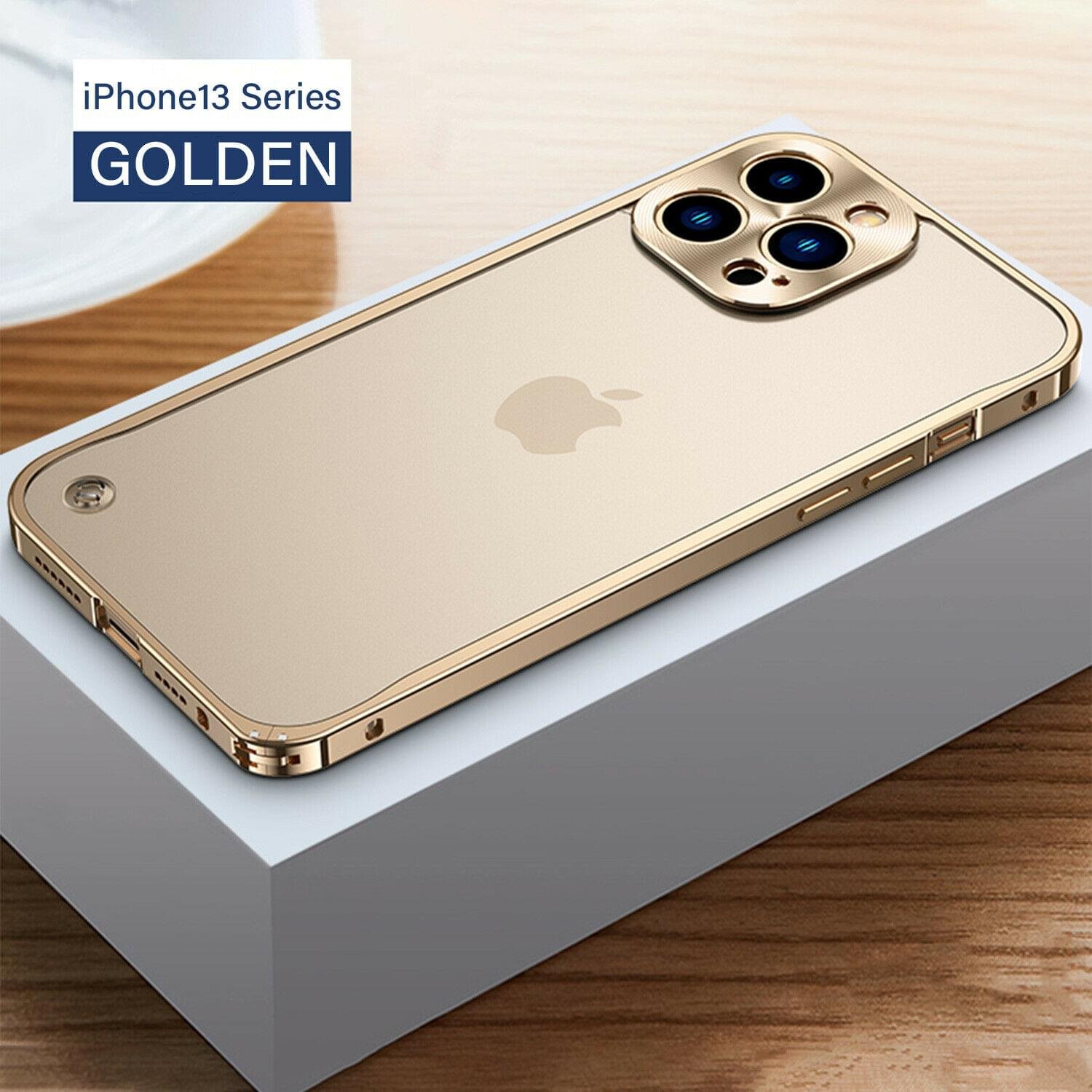 Luxury Premium Metallic Matte Transparent Shockproof Case Cover and 3D Glass Protector for iPhone  Series - Image 14