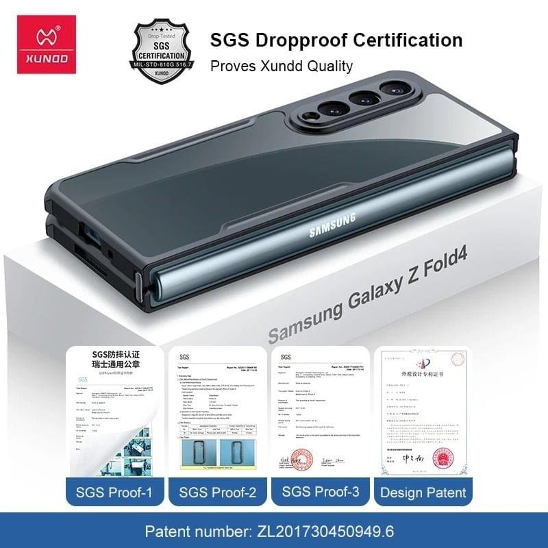 Xundd Shockproof Transparent Durable Foldable Case Cover For Samsung Galaxy Z Fold 3/ Z Fold 4 - Image 14