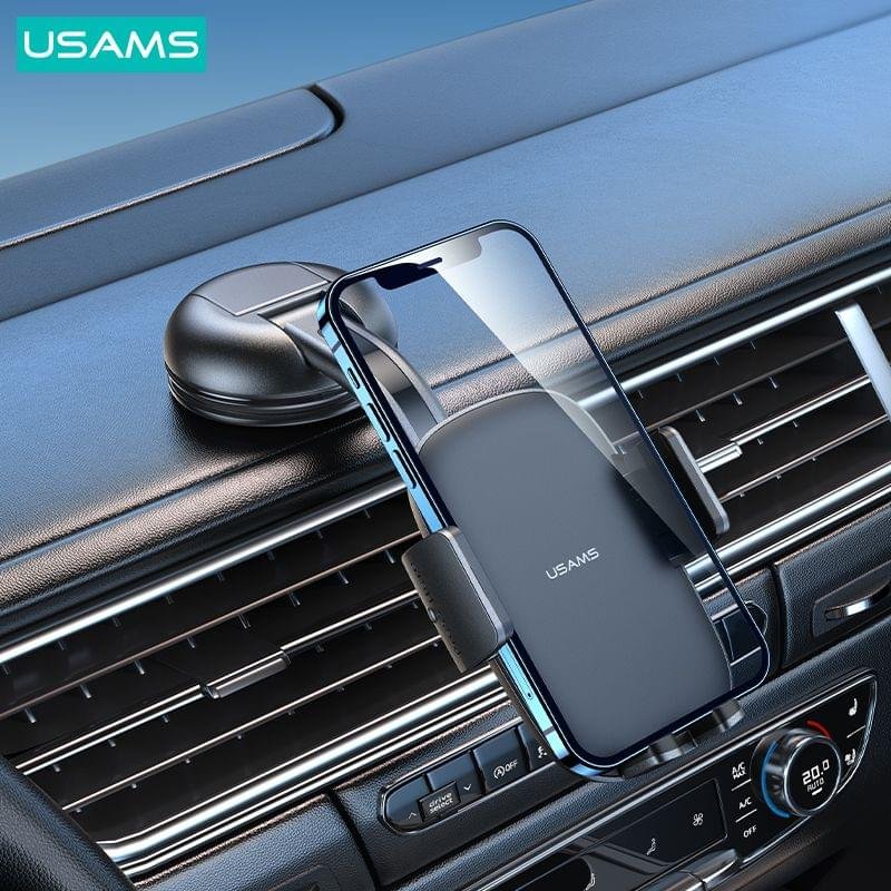 USAMS US-ZJ063 Car Dashboard Windshield Suction Cup Mobile Phone Holder Rotatable Bracket - Image 2