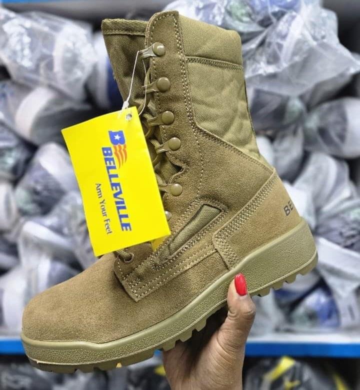 Belleville Tactical Light-Weight Military-Grade Comfortable Combat Boots in Tan