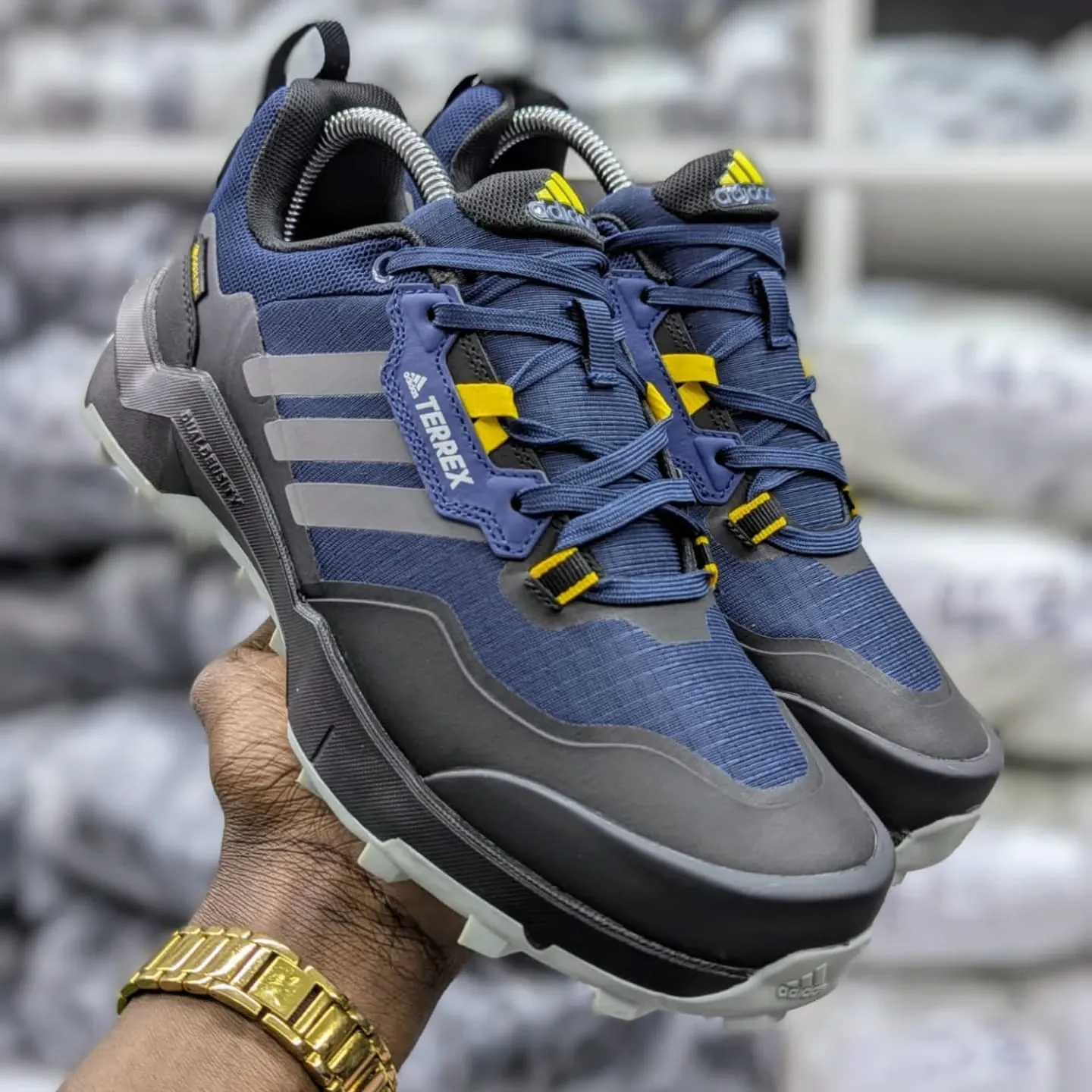 Terrex Continental rubber and Primegreen Goretex Material Outdoor Mid-Hiking Shoes