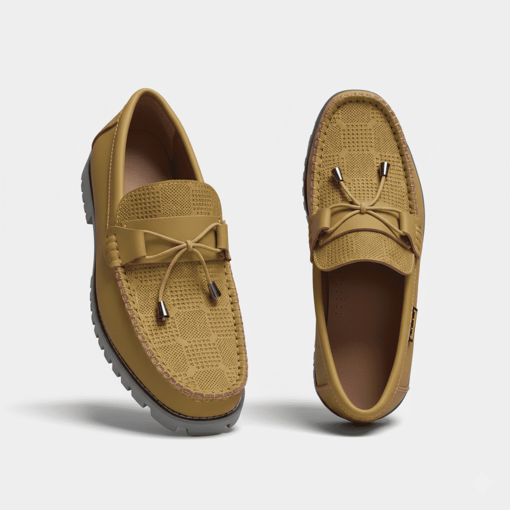 Premium Leather Rubber Sole TL Slip-on Comfortable Casual Loafers - Image 2