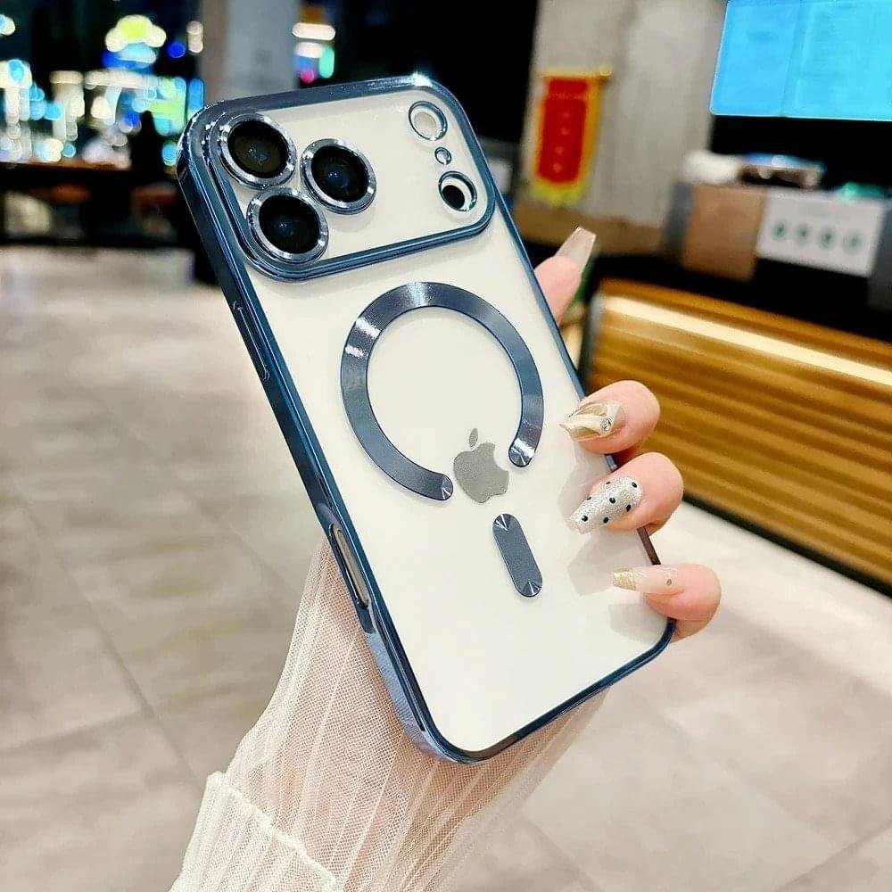 Luxury Wireless Charging Transparent Magsafe Case For iPhone 17 Series - Image 2