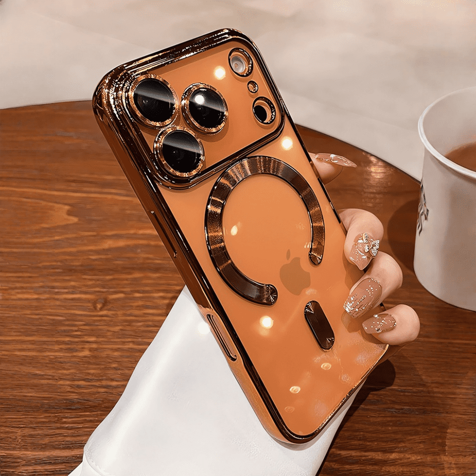 Luxury Wireless Charging Transparent Magsafe Case For iPhone 17 Series