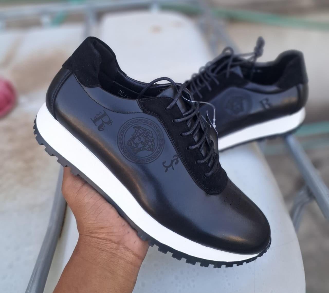 GV Embossed Medallion Urban Leather Sneakers - Image 2